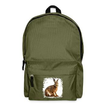 Es gibt sie noch vereinzelt, die Feldhasen - Rucksack - Olivgrün - Vorne