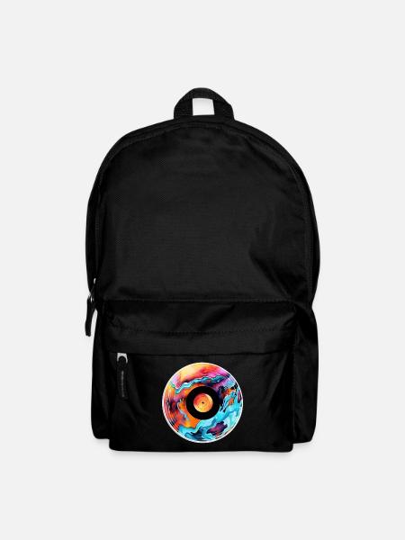 Schallplatte - Rucksack - Schwarz