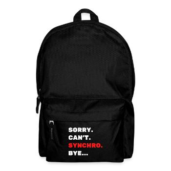 Tut mir Leid. Nicht. Synchro. Auf Wiedersehen. - Rucksack - Schwarz - Vorne