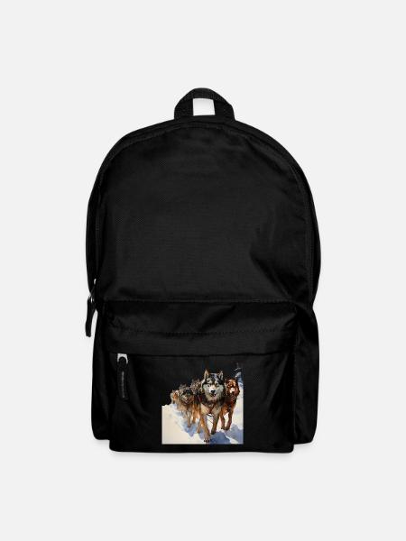 Es gibt viele Arten von Schlittenhunden - Rucksack - Schwarz