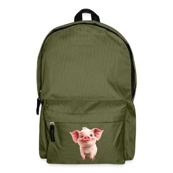Kleines süßes Ferkel - Rucksack - Olivgrün - Vorne