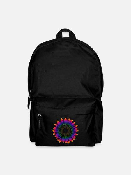 Rainbow Sonnenblume - Sonne - gute Laune - Rucksack - Schwarz
