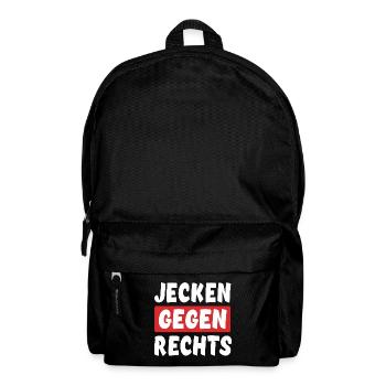 Jecken Gegen Rechts - Rechts Nein Danke - Rucksack - Schwarz - Vorne