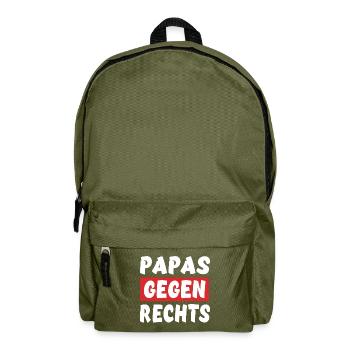 Papas Gegen Rechts - Rechts Nein Danke - Rucksack - Olivgrün - Vorne