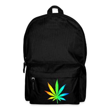 Marijuana Leaf Rainbow - Backpack - black - Front