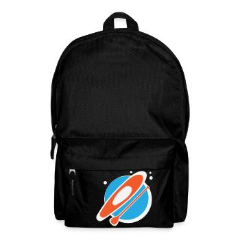 Orange Ruderboot Geschenkidee - Rucksack - Schwarz - Vorne