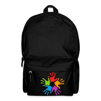 Bunte Hände - Rucksack - Schwarz - Vorne