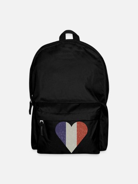 Heart France vintage - Backpack - black