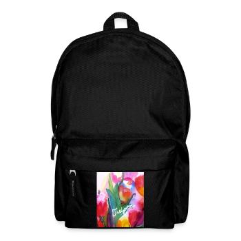 EG Blumen I Tulpen I Aquarell I Gerecke I flowers - Rucksack - Schwarz - Vorne