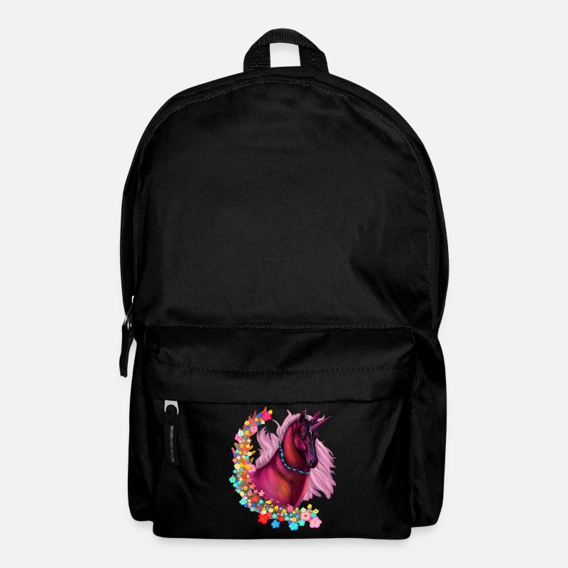 Rosa Einhorn - Rucksack - Schwarz