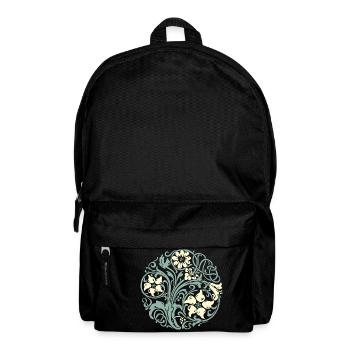 Art Nouveau Floral Ornament - Backpack - black - Front