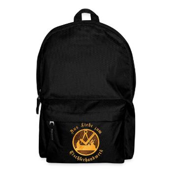 Tischler Zunftwappen aus Holz | Handwerk Liebe - Rucksack - Schwarz - Vorne
