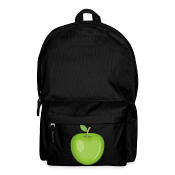 Autocollant drôle d'une pomme - Sac à dos - noir - Devant