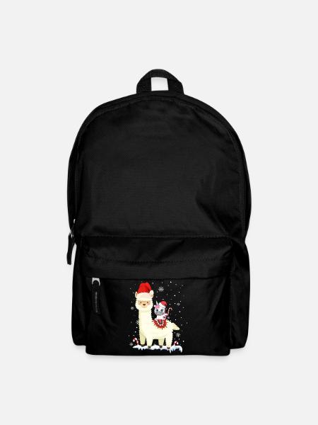 Protection de la bouche de Noël Licorne mignon alpaga lama - Sac à dos - noir