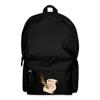 Schriftsteller Autor Tintenschrift Feder Geschenk - Rucksack - Schwarz - Vorne