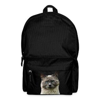 Cat Cats cat Cats Cat Head - Backpack - black - Front