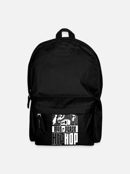 Liebe Frieden Hip Hop Musik Hiphop Tänzer Rap - Rucksack - Schwarz