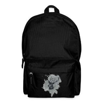 Hirschkopf - Prachtexemplar - Rucksack - Schwarz - Vorne