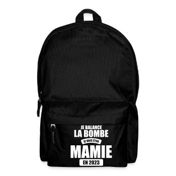 je balance la bombe je vais etre mamie en 2023 - Sac à dos - noir - Devant