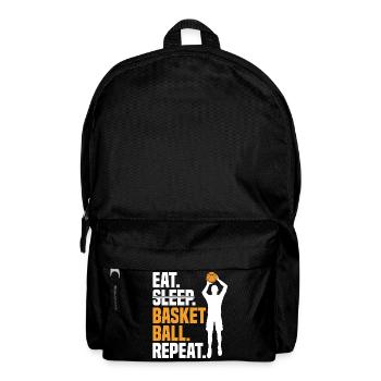 Eat Sleep Basketball Repeat I Girl Basketball player - Backpack - black - Front