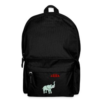 Elefant Elefanten Elephant Rüsseltier Zoo Zirkus - Rucksack - Schwarz - Vorne