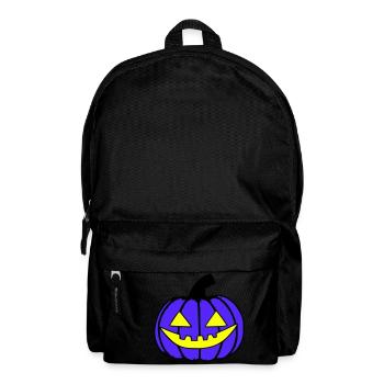 Halloween Spooky Pumpkin Lantern Vector - Backpack - black - Front
