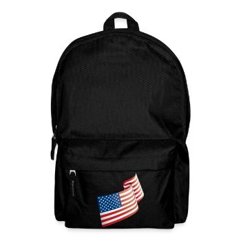Flagge der USA im Wind - Rucksack - Schwarz - Vorne