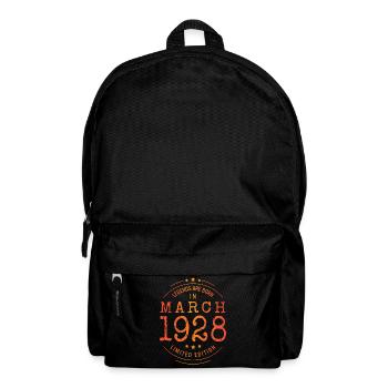 Anniversaire Mars 1928 Edition Limitée Millésime - Sac à dos - noir - Devant