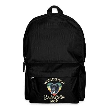 Hund Border Collie - Rucksack - Schwarz - Vorne