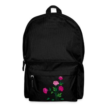 Rosen, Blumen, Garten - Rucksack - Schwarz - Vorne