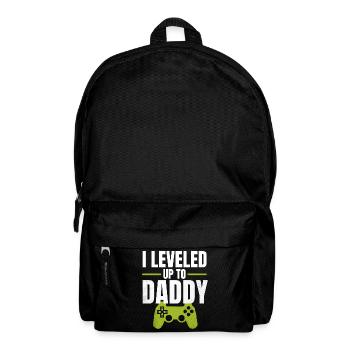 I Leveled Up to Daddy - Rucksack - Schwarz - Vorne