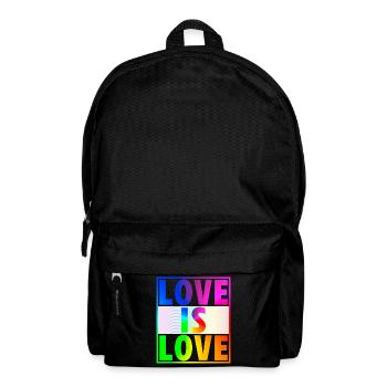 Love is Love LGBT Shirt - Celebrate diversity - Backpack - black - Front