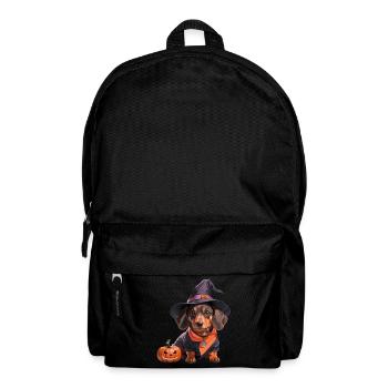 Sorcière teckel avec chapeau de sorcière Halloween Teckel - Sac à dos - noir - Devant