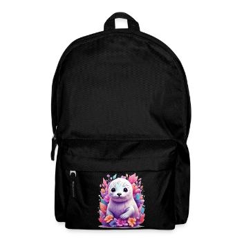 Süßer Seehund - Rucksack - Schwarz - Vorne