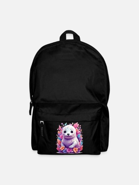 Süßer Seehund - Rucksack - Schwarz