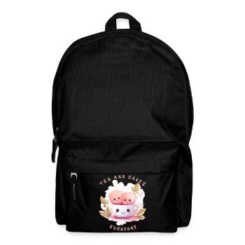 Tea and Cakes T-Shirt Süßer Kuchen Kawaii - Rucksack - Schwarz - Vorne