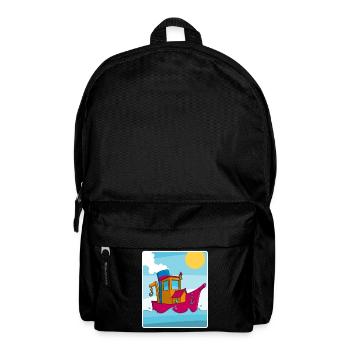 Image colorée d’un remorqueur amusant - Sac à dos - noir - Devant