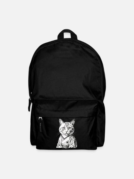 Kimono Japonais Chat Chat Domestique Propriétaire - Sac à dos - noir