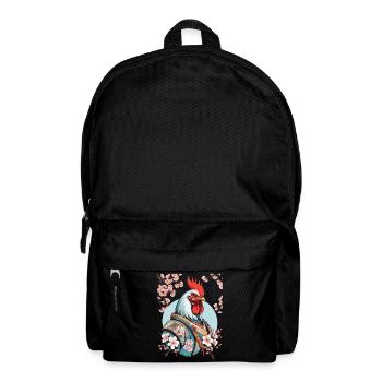 Chickens Samurai Retro Vintage Aesthetic Design - Backpack - black - Front