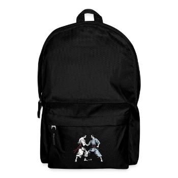 Samouraï Photo Ukiyo-E Rétro Vintage Streetwear - Sac à dos - noir - Devant
