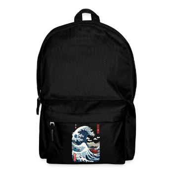 Japan Ukiyo-E Style Kapitän Segelboot Vintage - Rucksack - Schwarz - Vorne