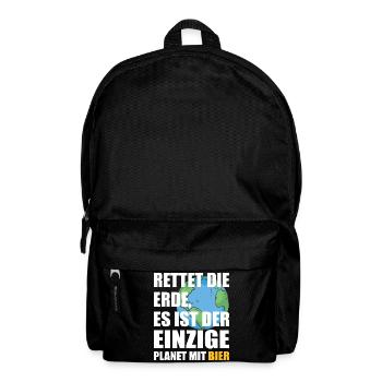 Bier Planet Retten - Rucksack - Schwarz - Vorne