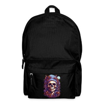 Psychedelic Skull Art Wald Pilze Musik Festival - Rucksack - Schwarz - Vorne