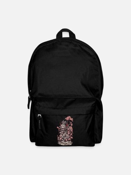 Fleur de cerisier Yokai Oni Ukiyo-E Esthétique - Sac à dos - noir
