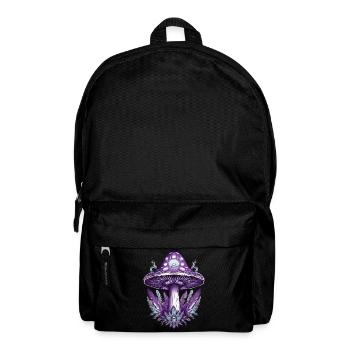 Feather Mandala Mushrooms Spiritual Dream Catcher - Backpack - black - Front