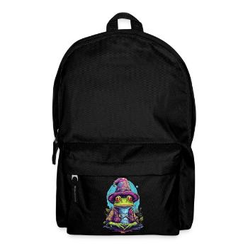 Grenouille mystique avec chapeau magique - Sac à dos - noir - Devant