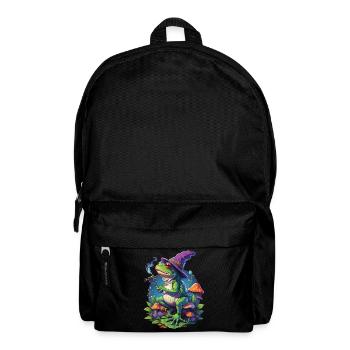 Magischer Frosch Psychedelic Art Musik Festival - Rucksack - Schwarz - Vorne