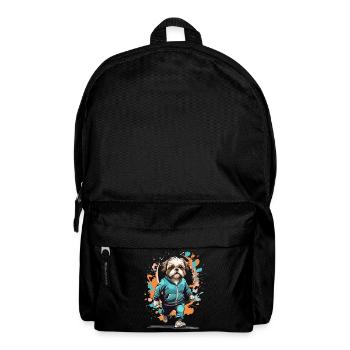 Shih Tzu dog streetwear jogging aesthetic - Backpack - black - Front