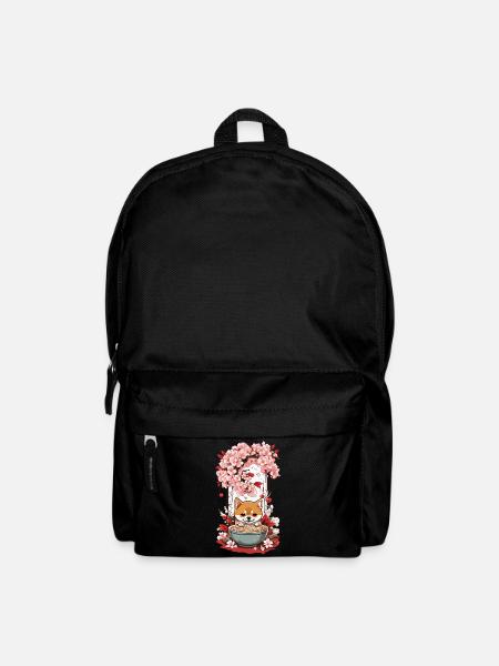 Süßer Shiba Hund Aesthetic Ramen Japan Streetwear - Rucksack - Schwarz