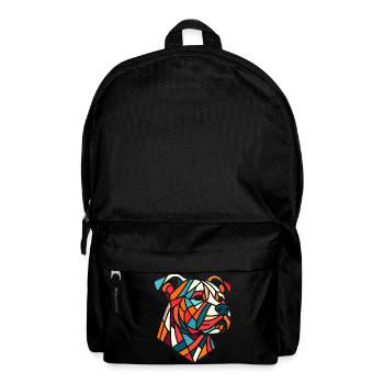 Staffordshire geometric bull terrier, staffy - Backpack - black - Front